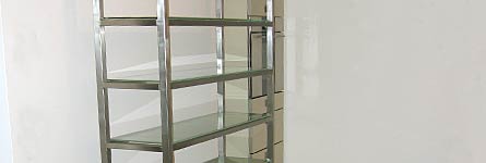 Edelstahl Glas Regal